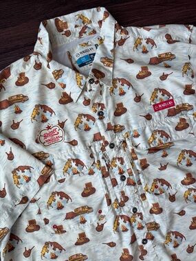 Magellan Outdoor Shirt Men 2XL Shiner Bock Collaboration Fish Gear Relaxed Fit